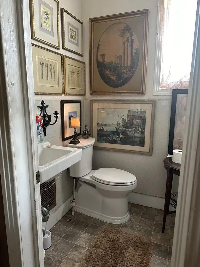 Finished half bath